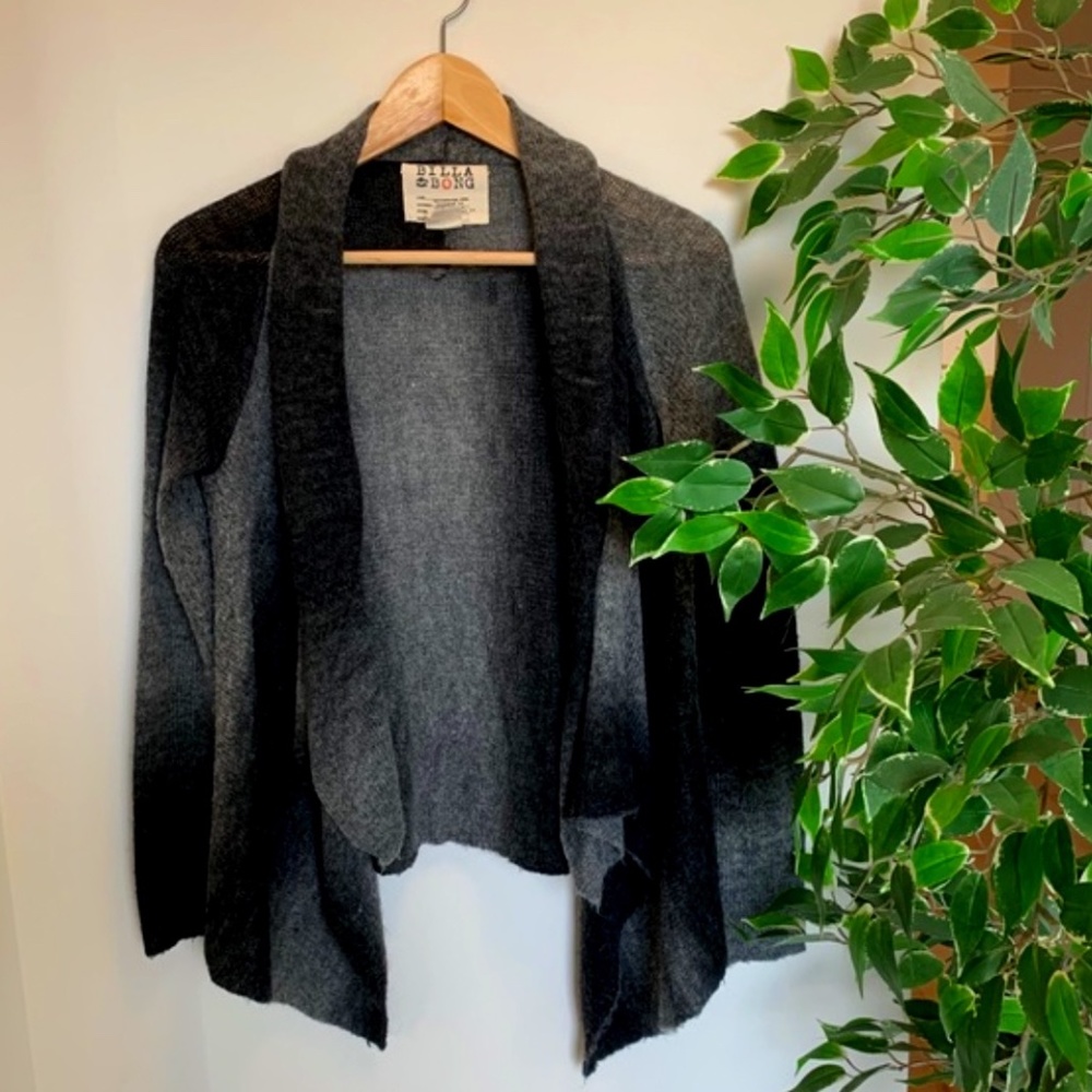 Billabong black & grey open front sweater